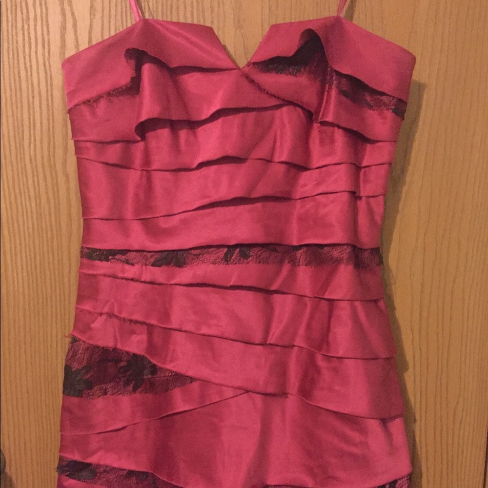 Pink and black lace BCBGeneration dress